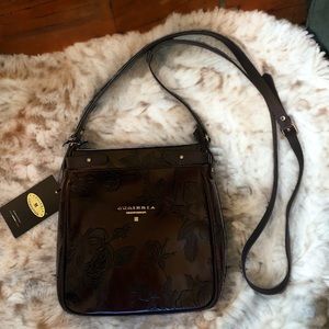 Italian Leather Mahogany Crossbody by Cuoieria Fiorentina of Florence